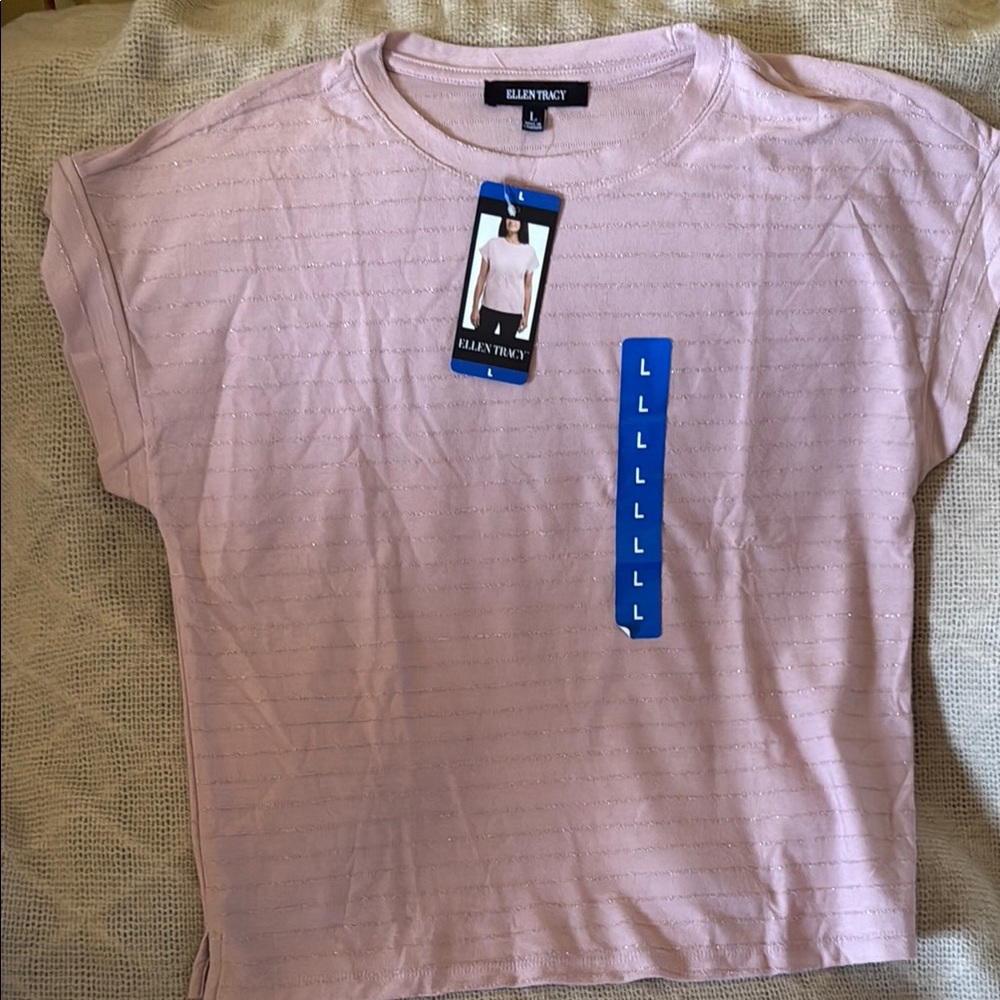 Ellen Tracy Blush Pink Tee